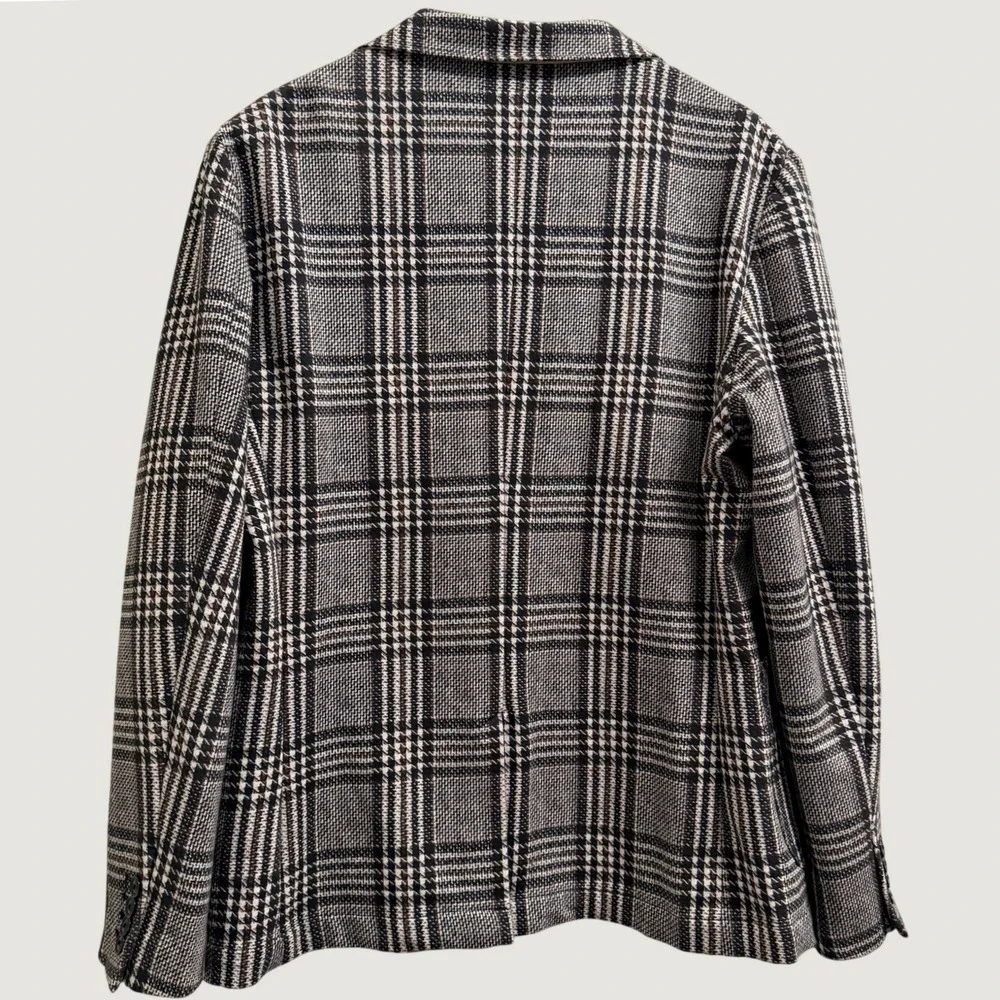 Zara Glen Check Plaid Two-Button Tailored Jacket Mens 40R Sport Coat Blazer